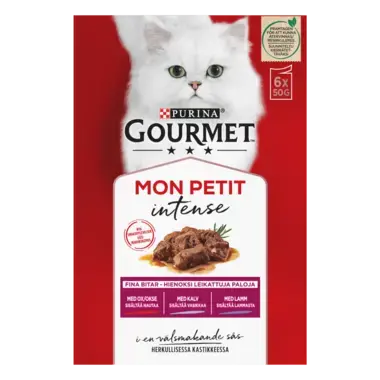 GOURMET® Mon Petit Meaty Variety med Ox, Kalv & Lamm