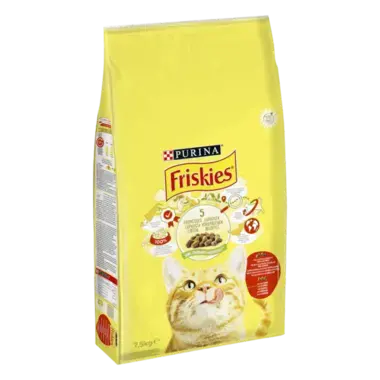 Friskies® Adult med en välsmakande mix av Ox och Kyckling med Grönsaker