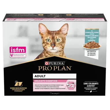 PRO PLAN® DELICATE NUTRISAVOUR möra bitar av Havsfisk i sås