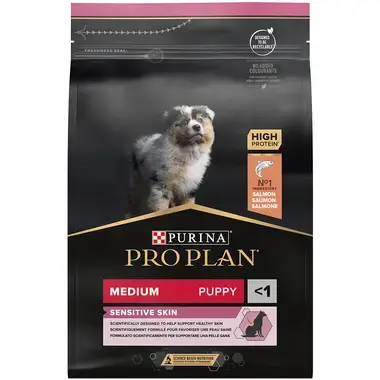 PRO PLAN® Medium Puppy Sensitive Skin Rik på Lax